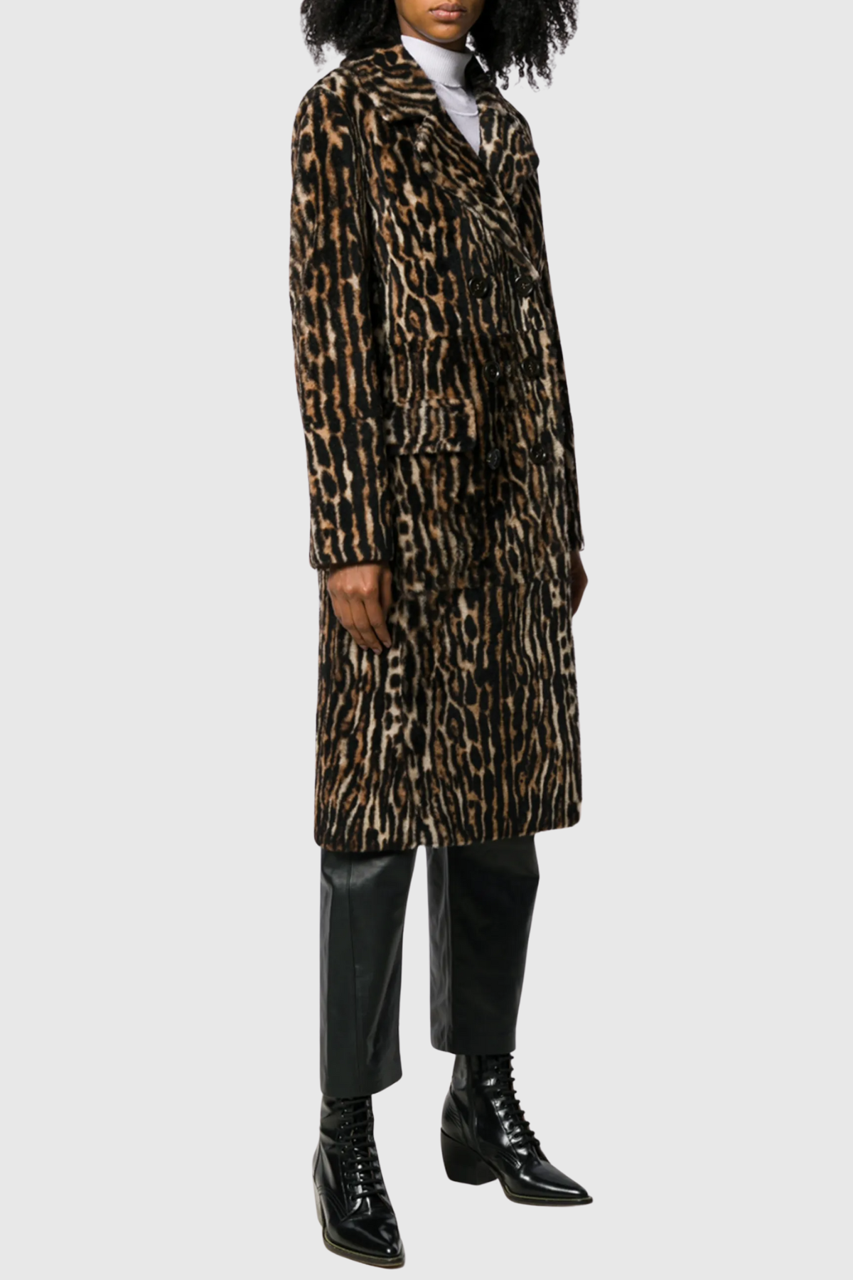 Shiphra Leopard Velvet Coat