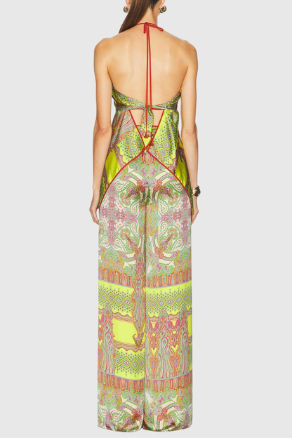 Sidra Halter Print Top & Pants Set