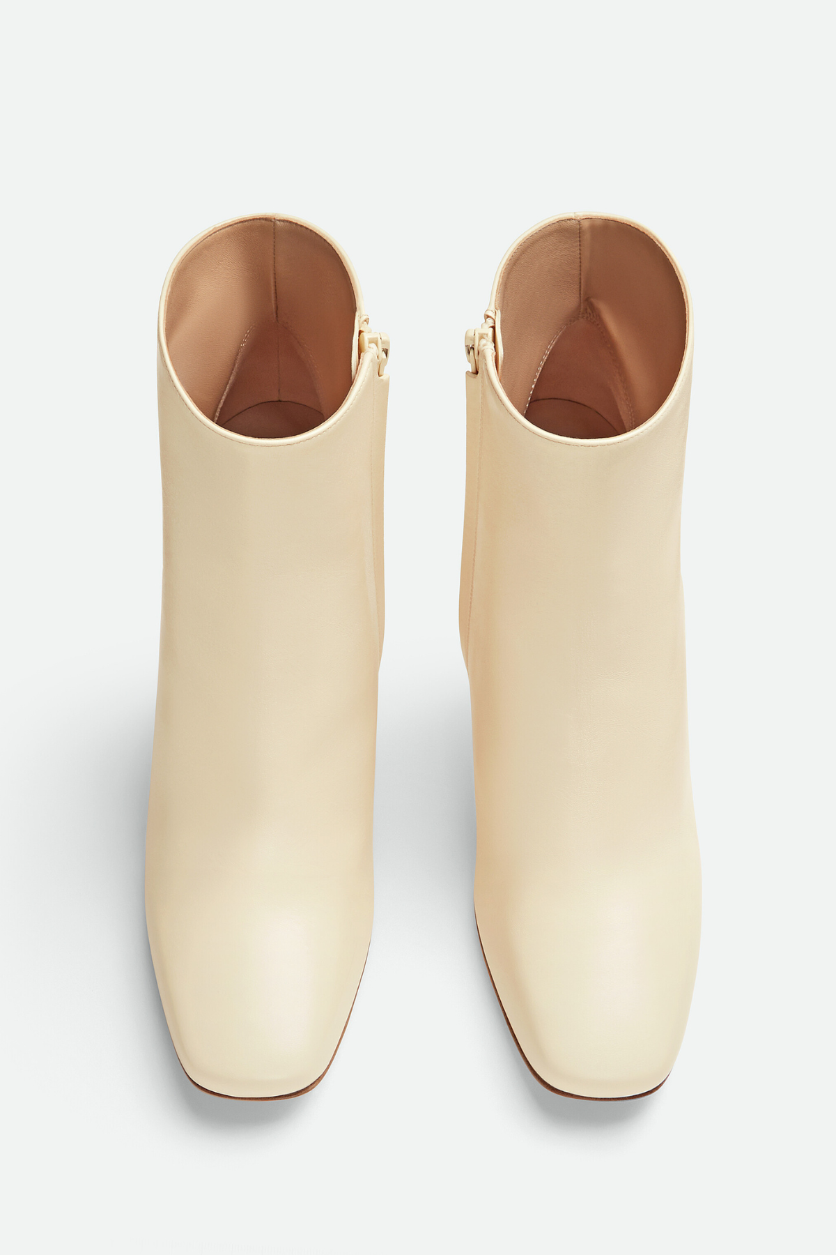 Sierrel Leather Metal Knot Ankle Boots - Beige