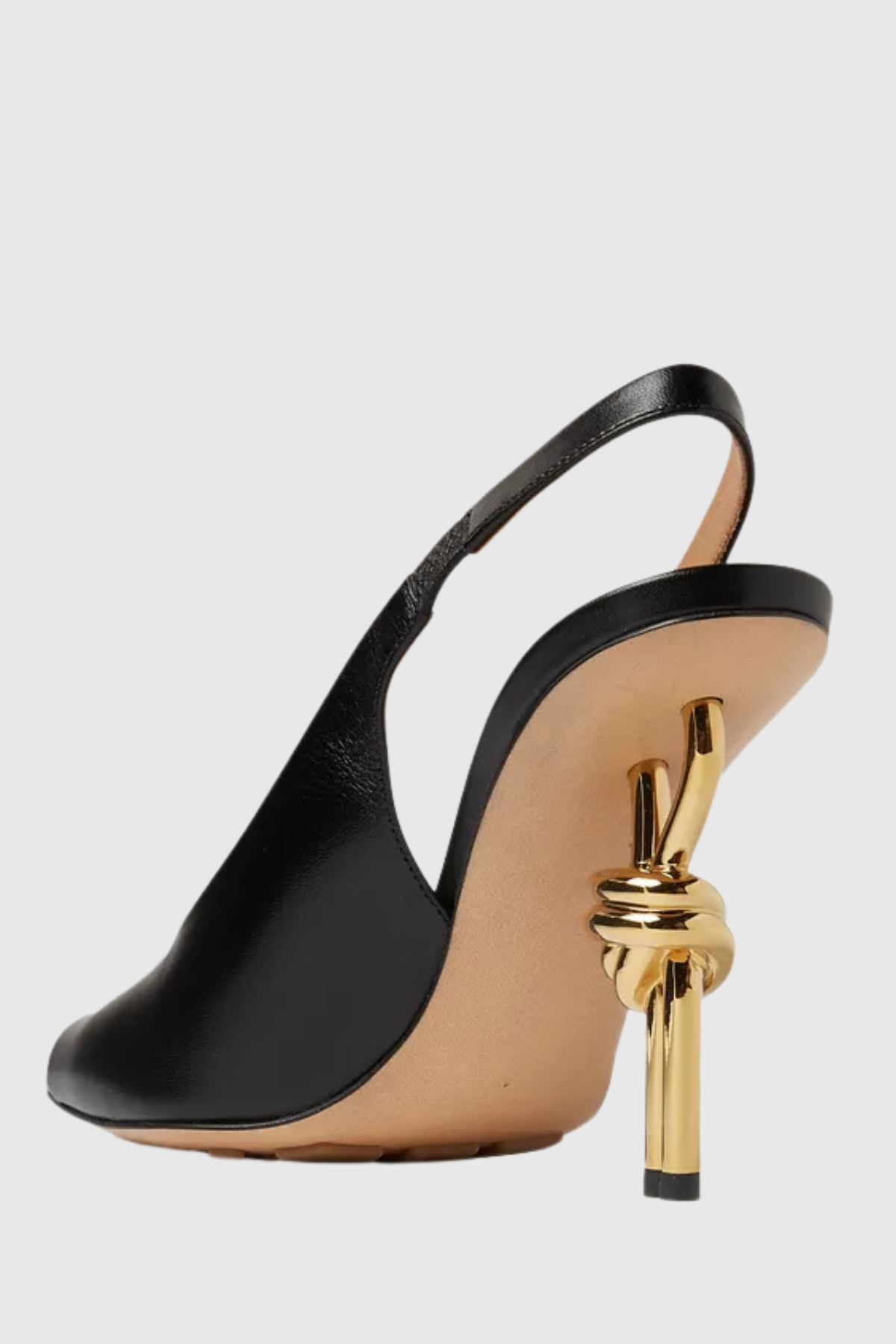 Sierrel Open-Toe Slingback Knot Sandals - Black
