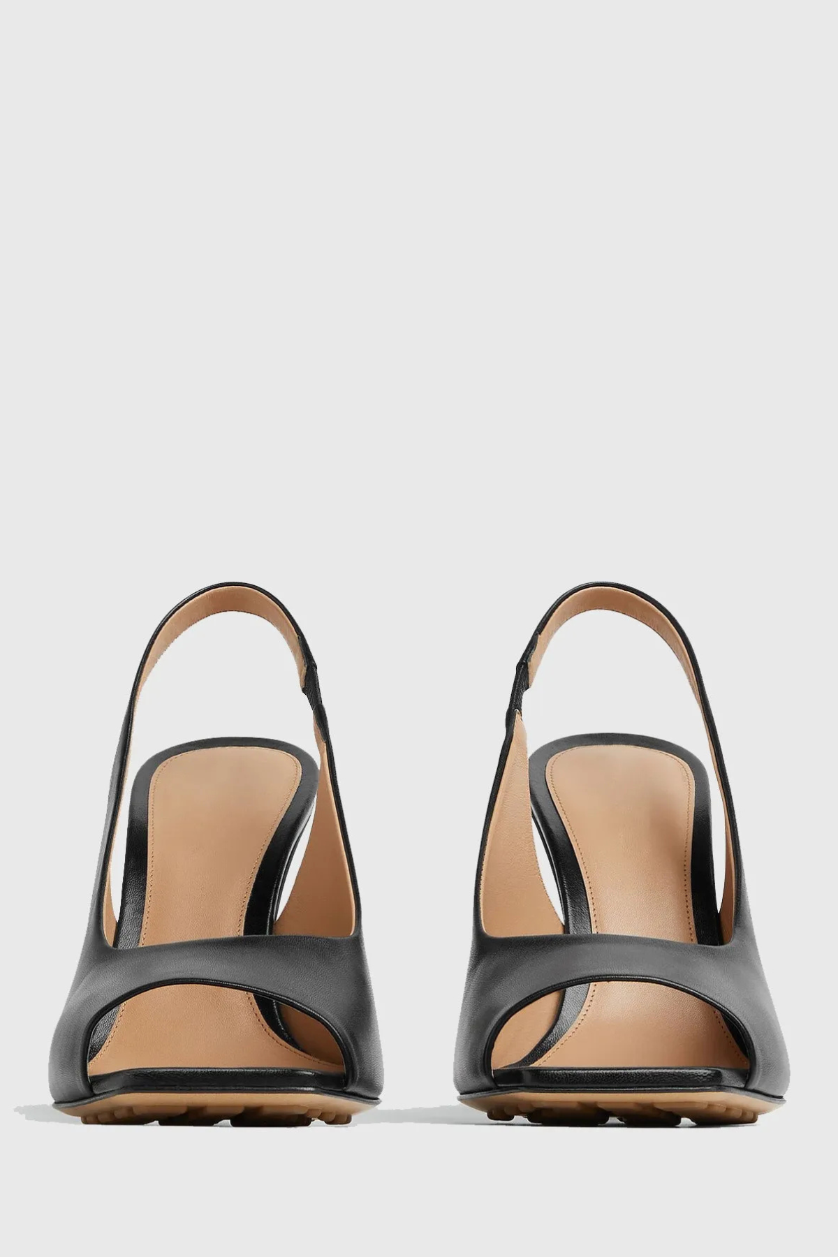Sierrel Open-Toe Slingback Knot Sandals - Black