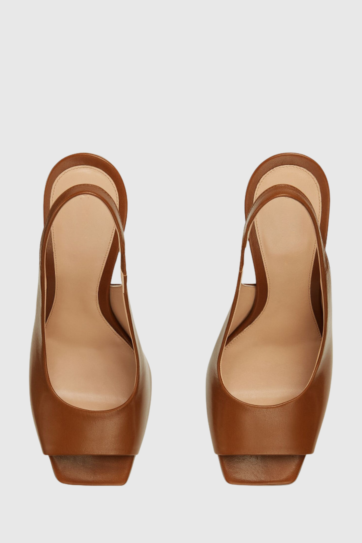 Sierrel Open-Toe Slingback Knot Sandals - Brown