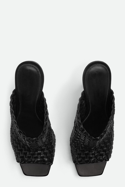 Sierrel Woven Knot Mules - Black