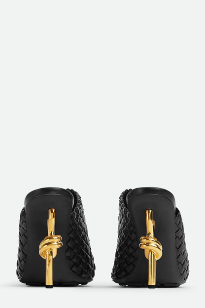 Sierrel Woven Knot Mules - Black