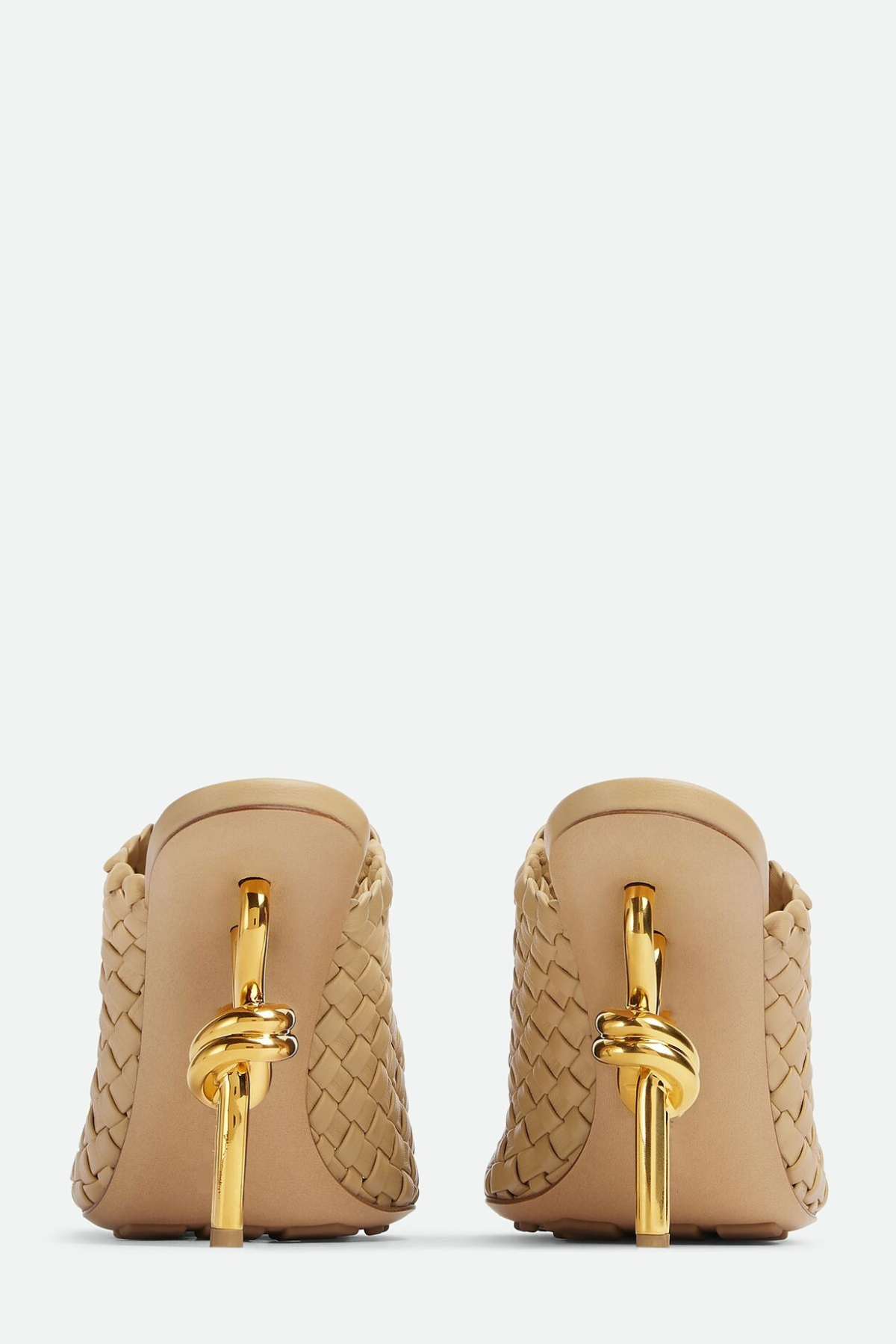 Sierrel Woven Knot Mules - Beige