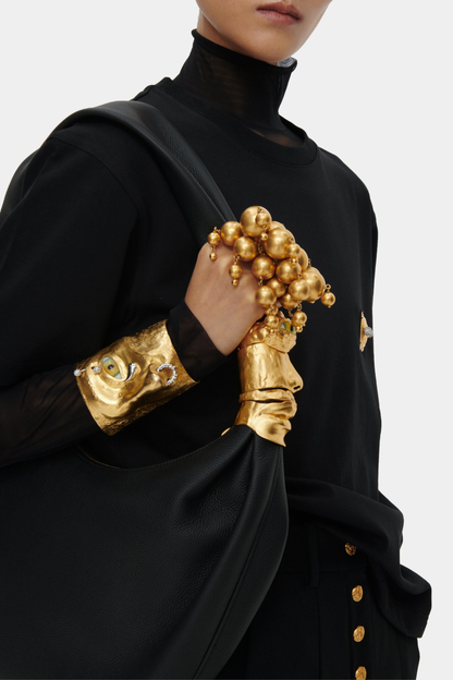 Silas Metal Embellished T-shirt - Black
