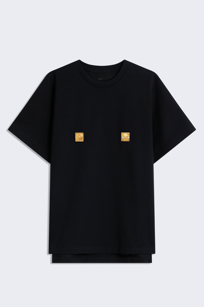 Silas Metal Embellished T-shirt - Black