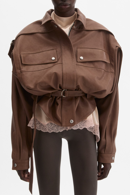 Silene Floral Lace-trim Satin Top - Pink