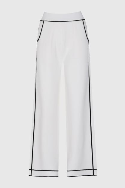 Sitara Buttoned Knit Top - White