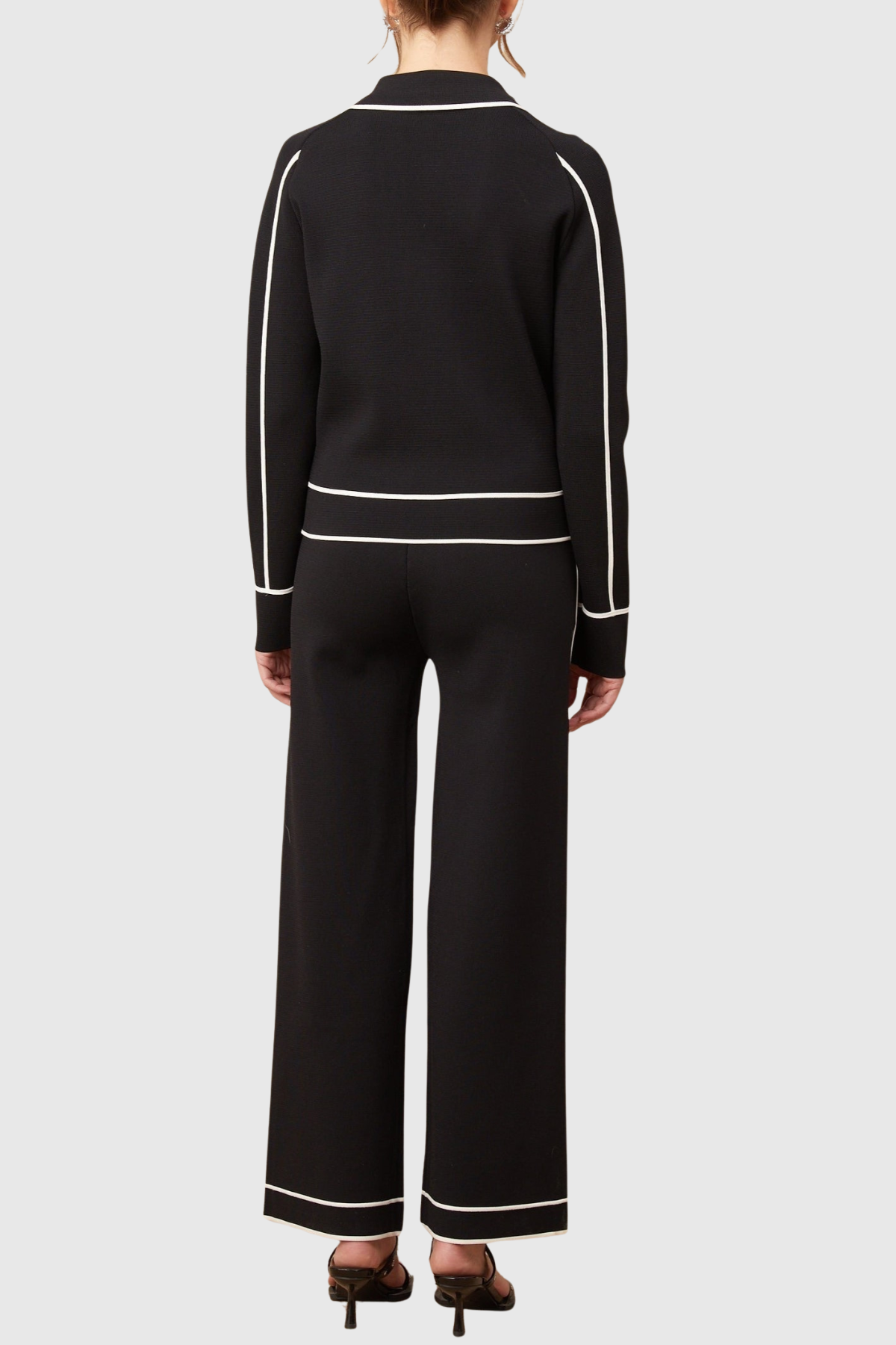Sitara Buttoned Knit Top - Black