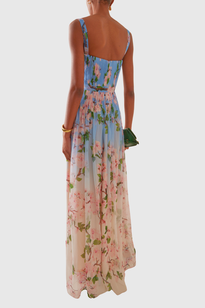 Sloano Floral Pleated Maxi Dress