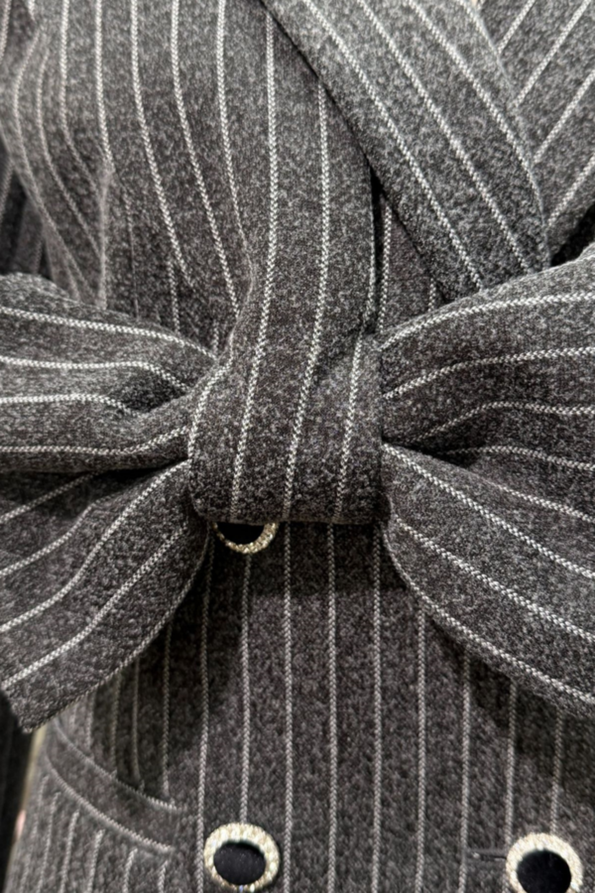 Smitha Bow Pinstripe Mini Blazer Dress