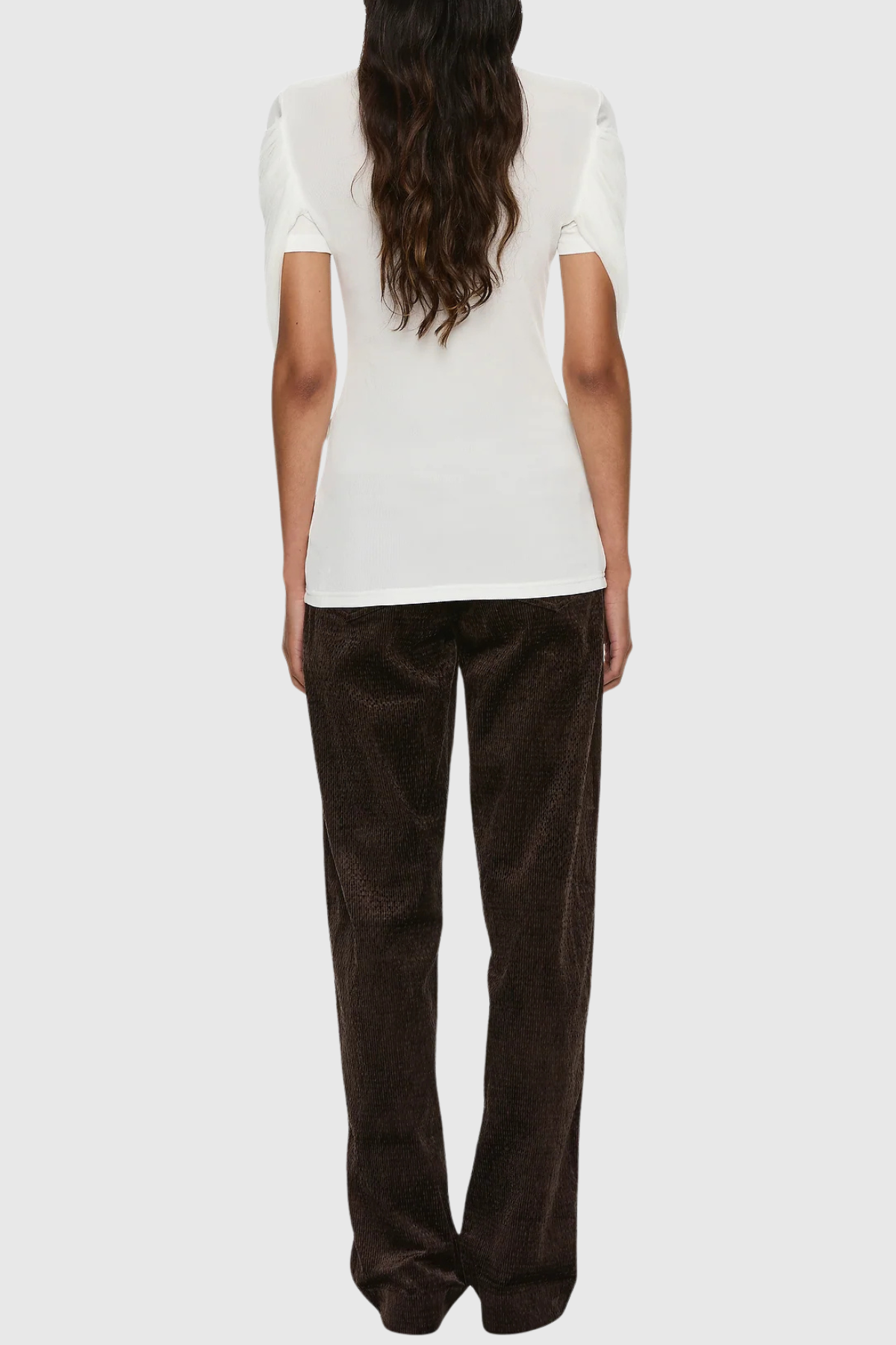 Solvei Mesh Draped Top - White