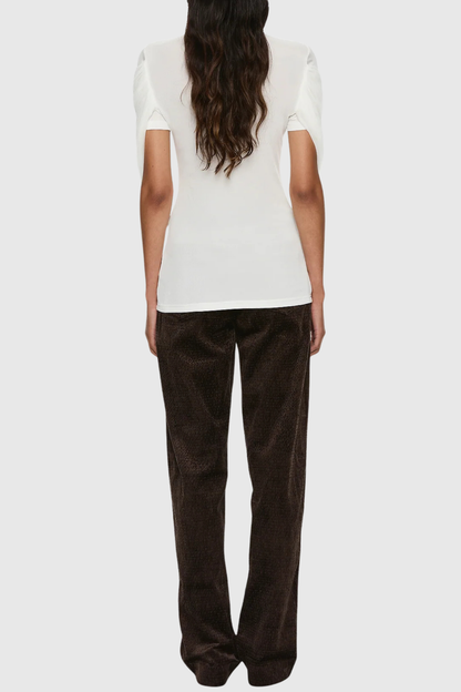 Solvei Mesh Draped Top - White
