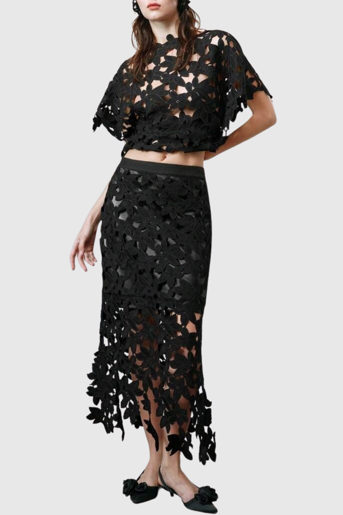 Sorcha Floral Hollow Top