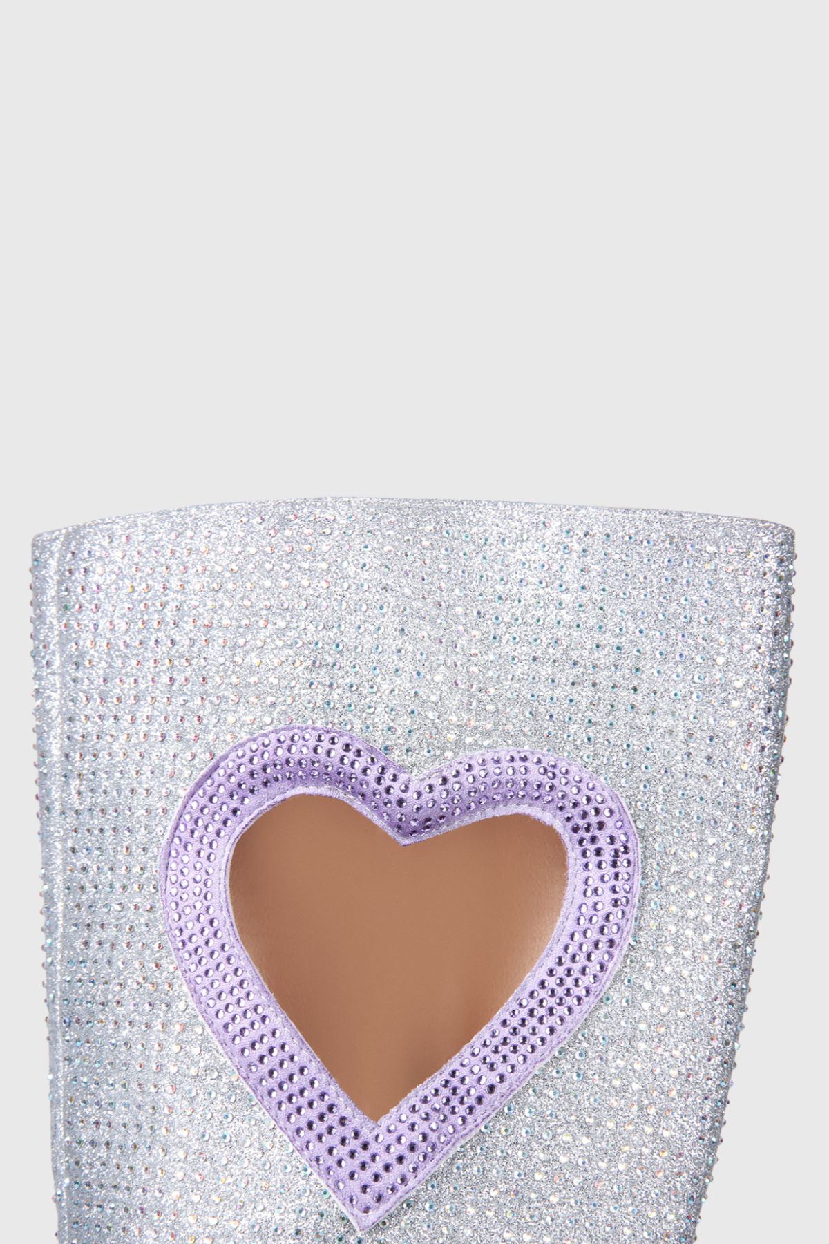 Staya Rhinestone Heart Chunky Heel Platform Boots
