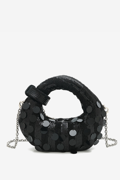 Stephana Sequin Bag - Black