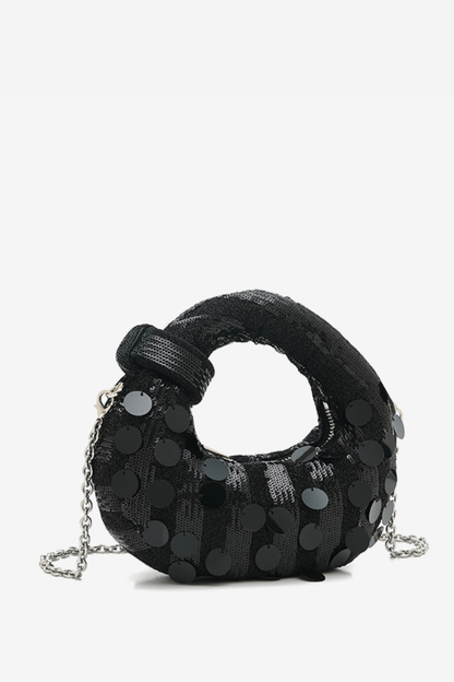 Stephana Sequin Bag - Black