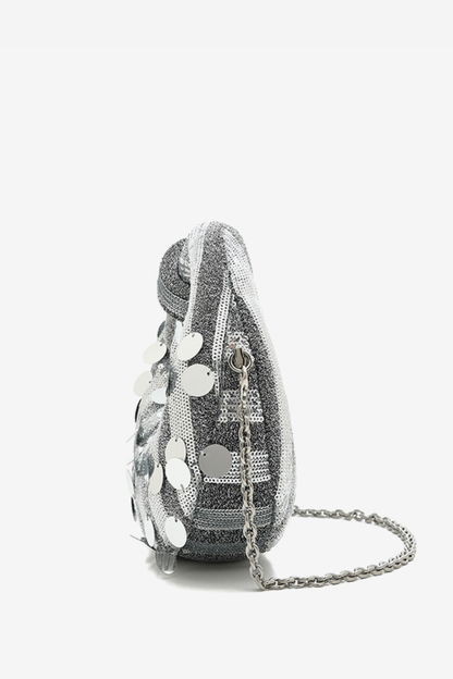 Stephana Sequin Bag - Silver