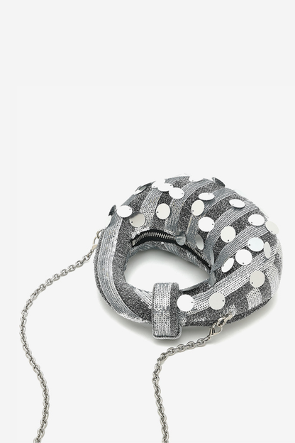 Stephana Sequin Bag - Silver