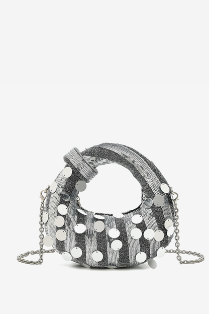 Stephana Sequin Bag - Silver