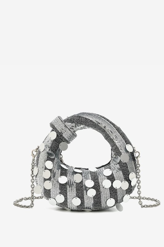 Stephana Sequin Bag - Silver