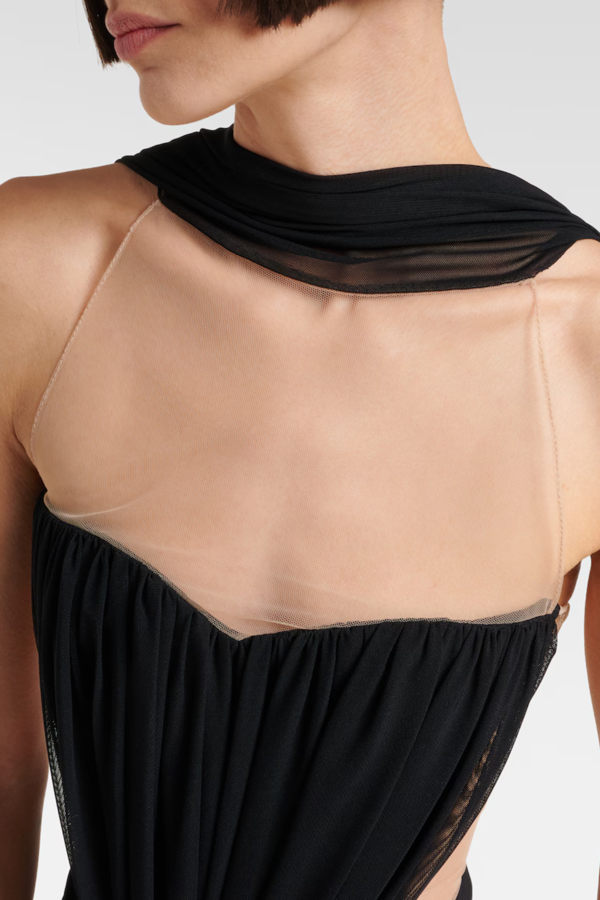 Sumaya Scarf Ruched Mini Dress