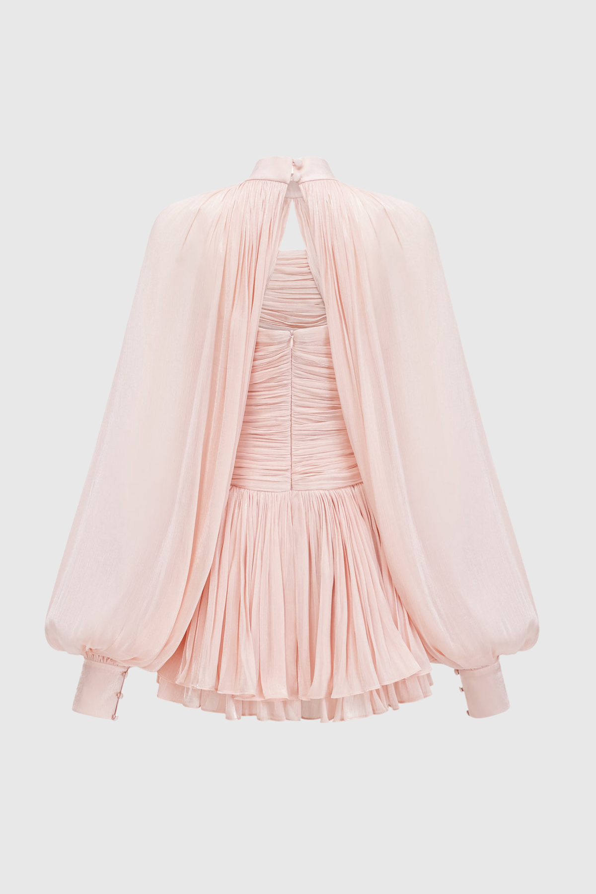 Suzaie Glossy Cape & Mini Dress Set - Pink