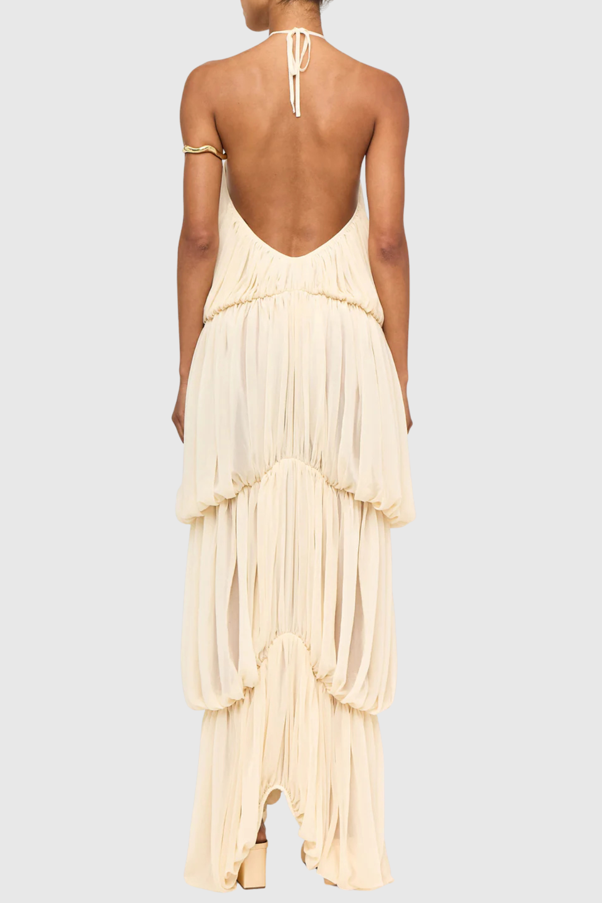 Sveaa Halter Ruched Maxi Dress
