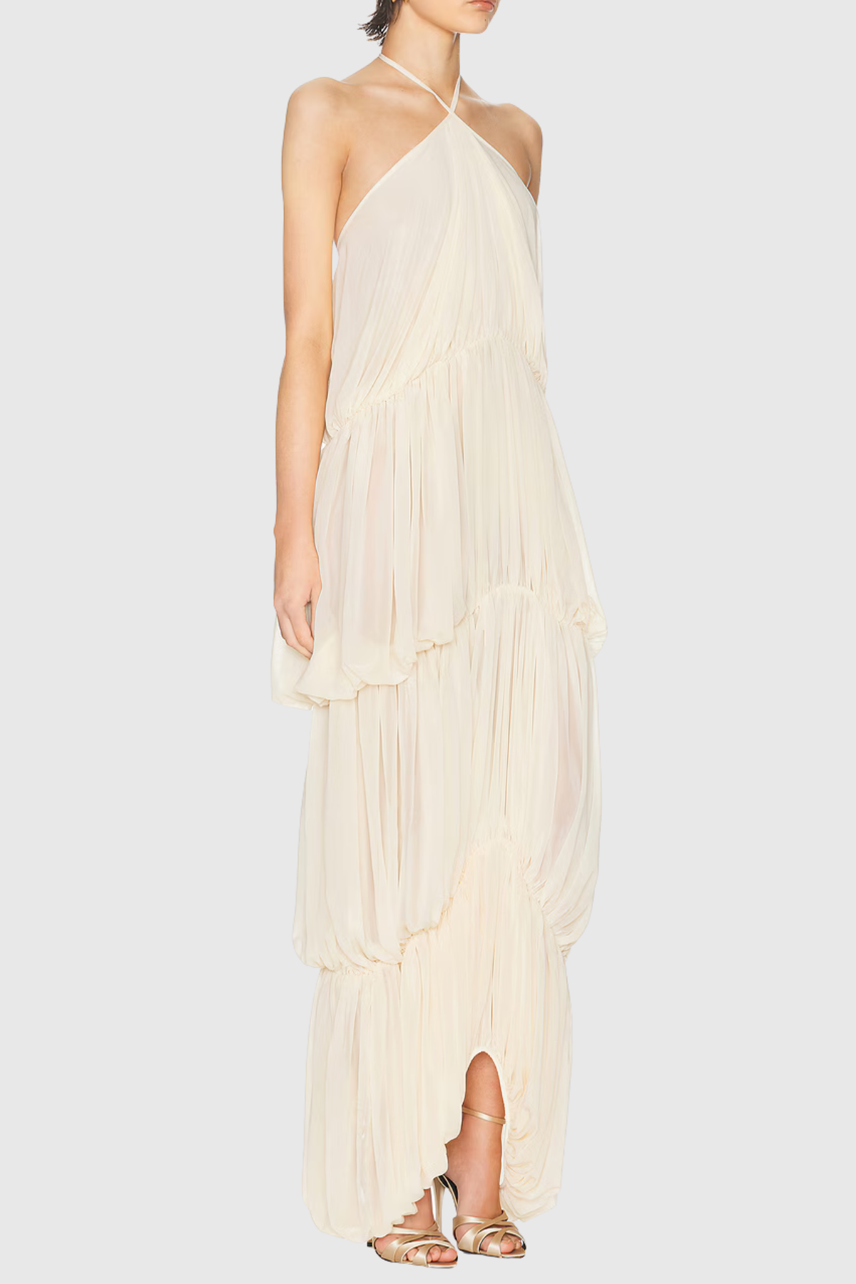 Sveaa Halter Ruched Maxi Dress