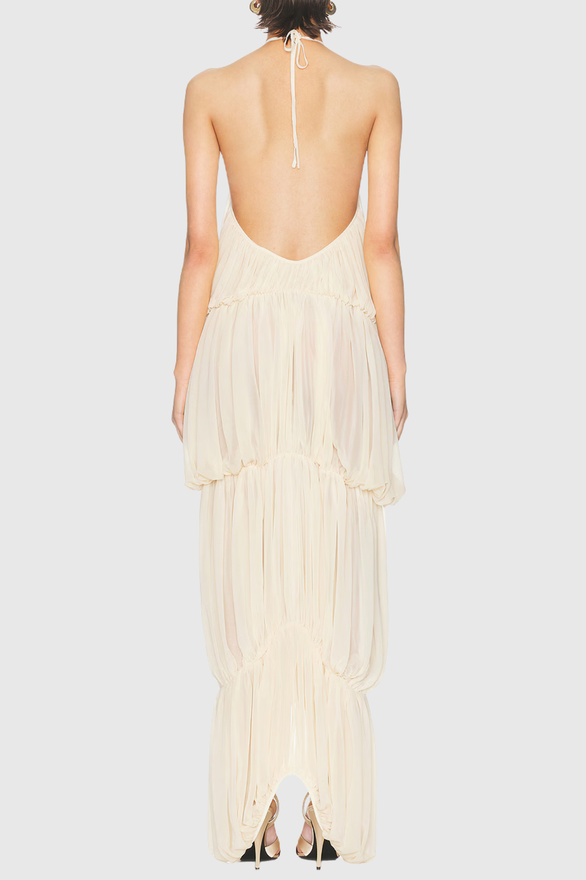 Sveaa Halter Ruched Maxi Dress