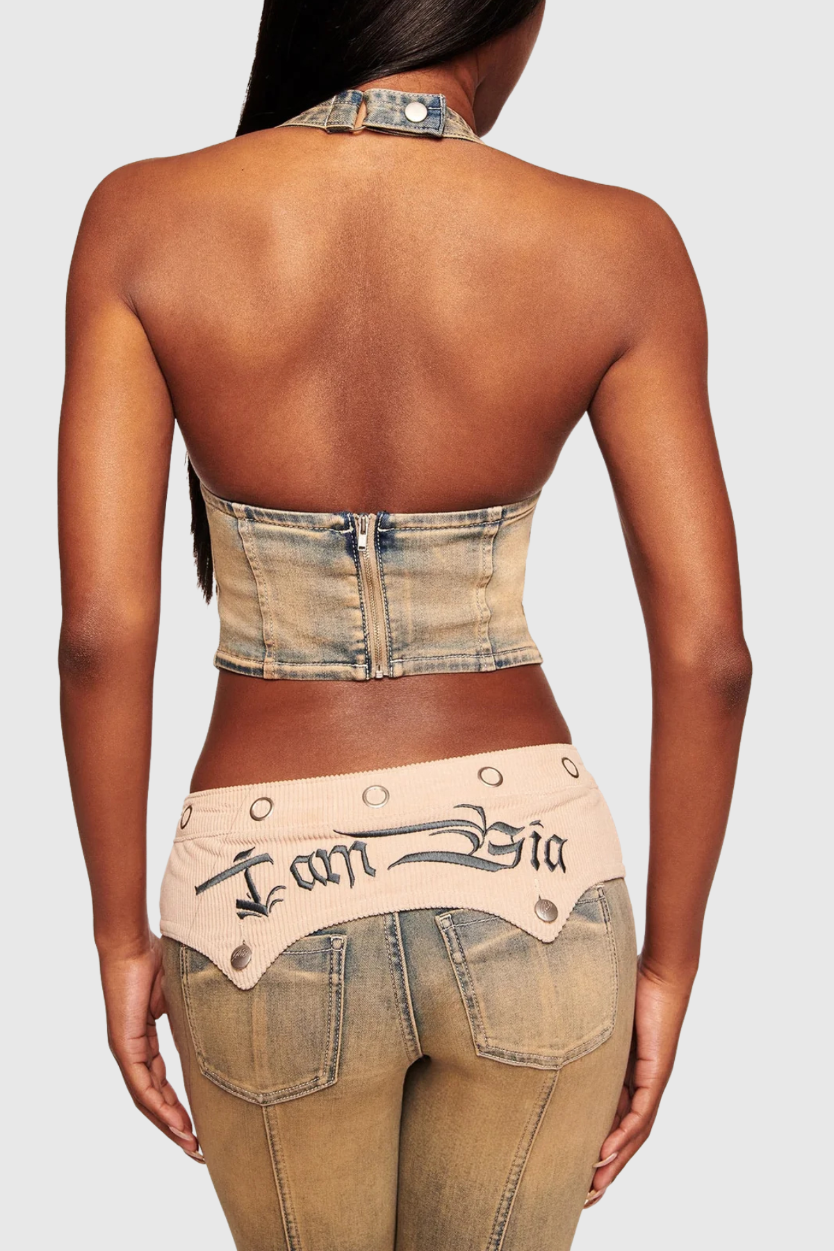 Tahnee Patchwork Corset - Beige