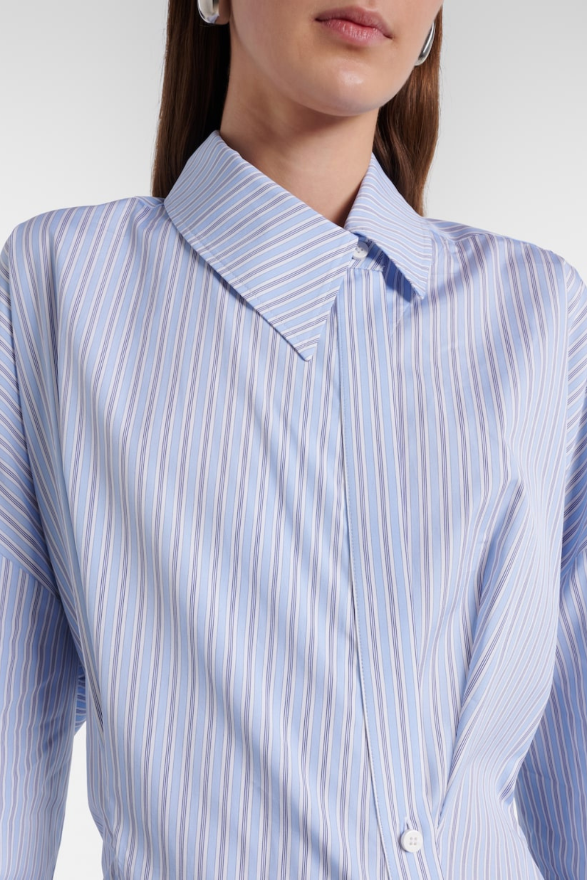 Talvi Stripe Knot Mini Shirt Dress