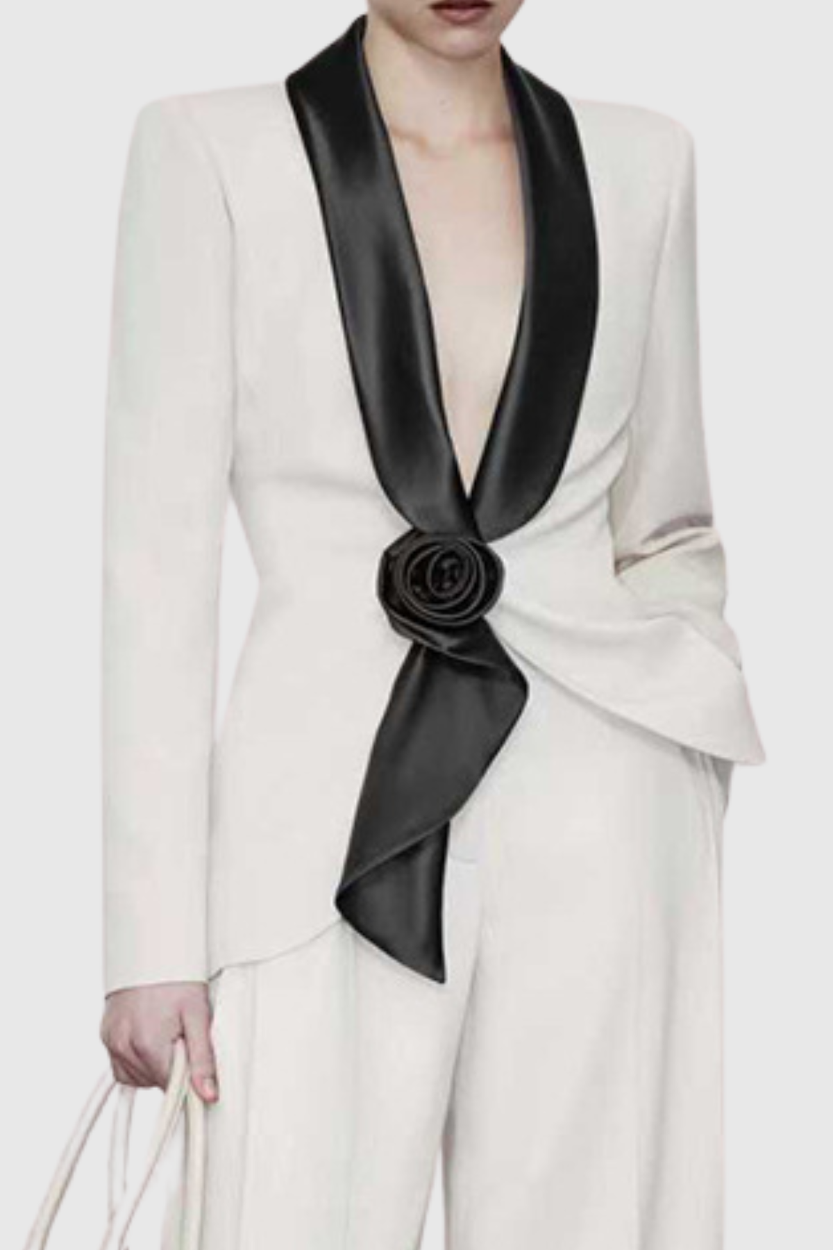 Tanaiy Floral Blazer & Trousers Set - White
