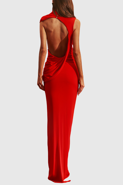 Tanaqa Sleeveless Backless Maxi Dress