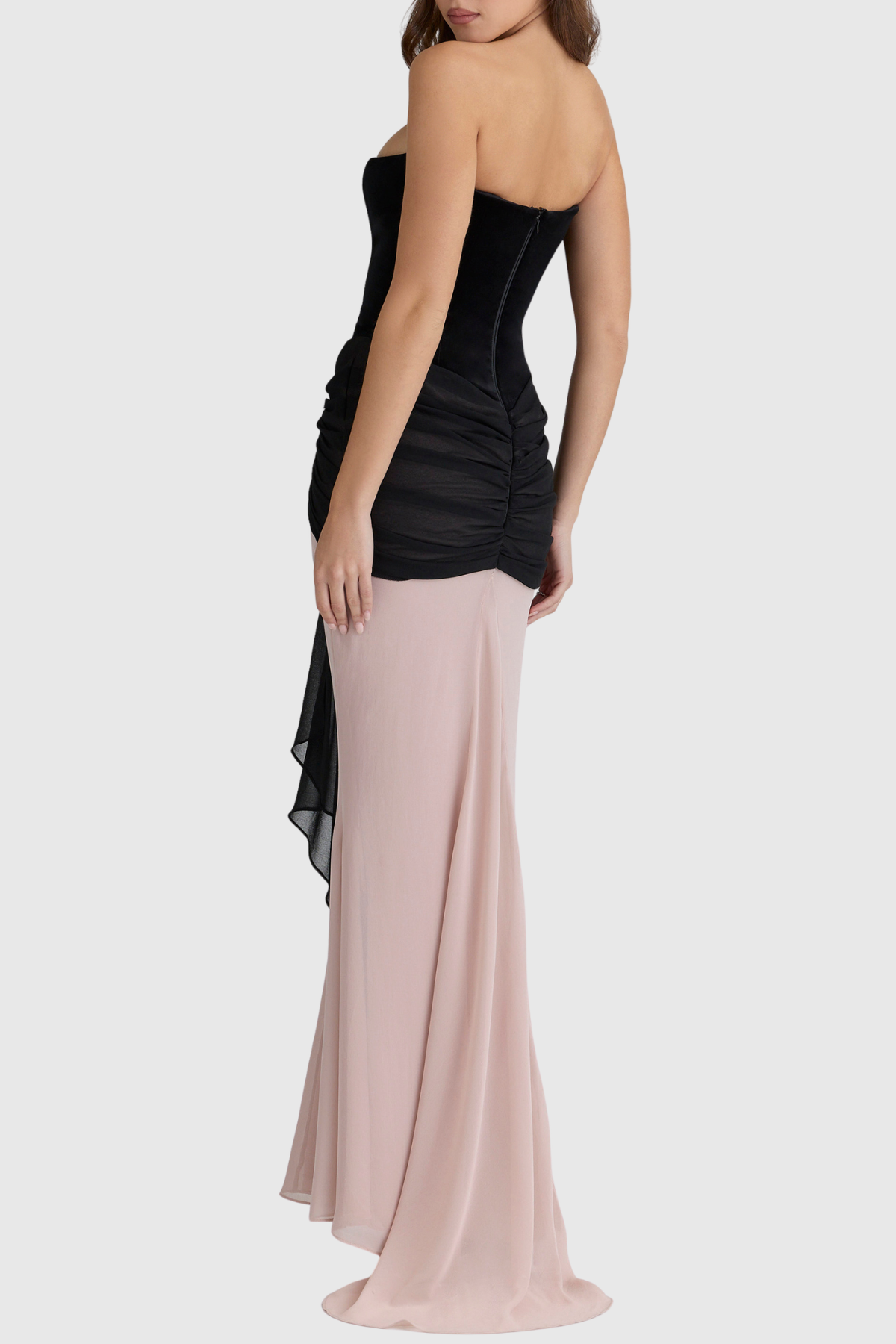 Tanzy Strapless Velvet Maxi Dress