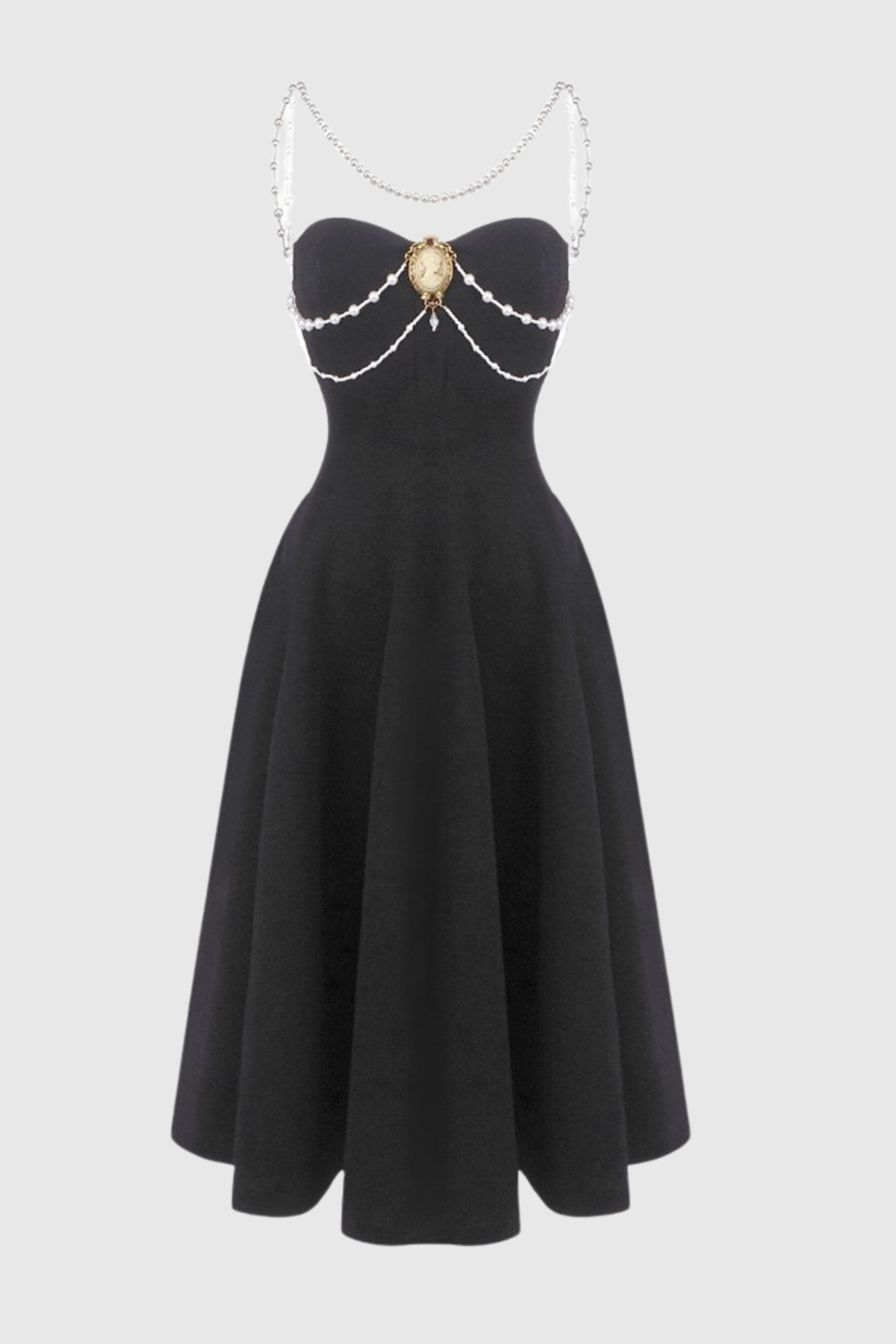 Tassa Pearl Embellished Midi Dress
