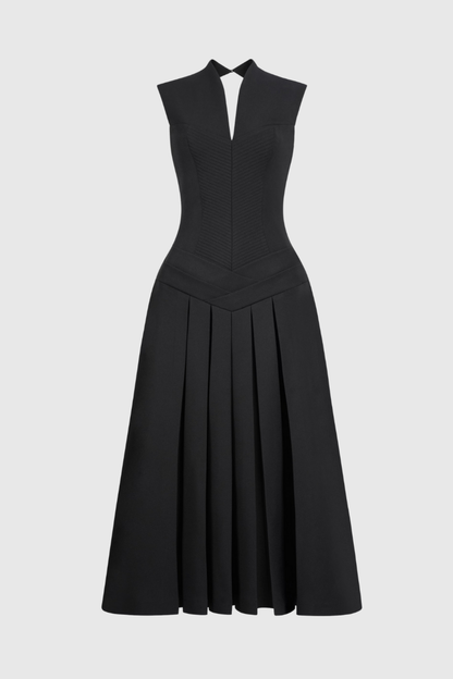 Tatka Sleeveless Pleated Midi Dress
