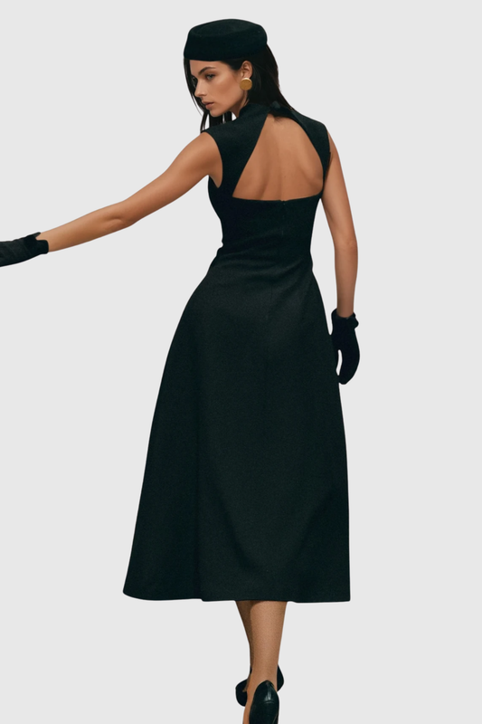 Tatka Sleeveless Pleated Midi Dress