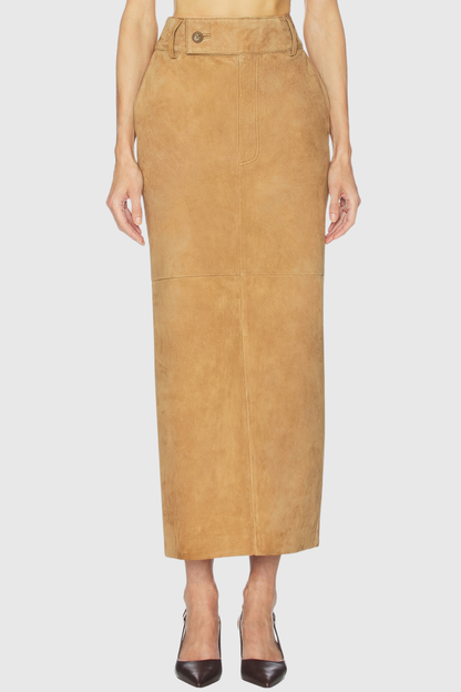 Tekoa Suede Midi Skirt