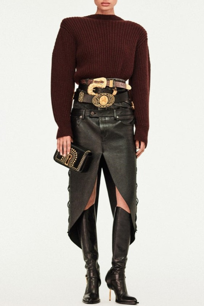 Telia Lace Up Sweater