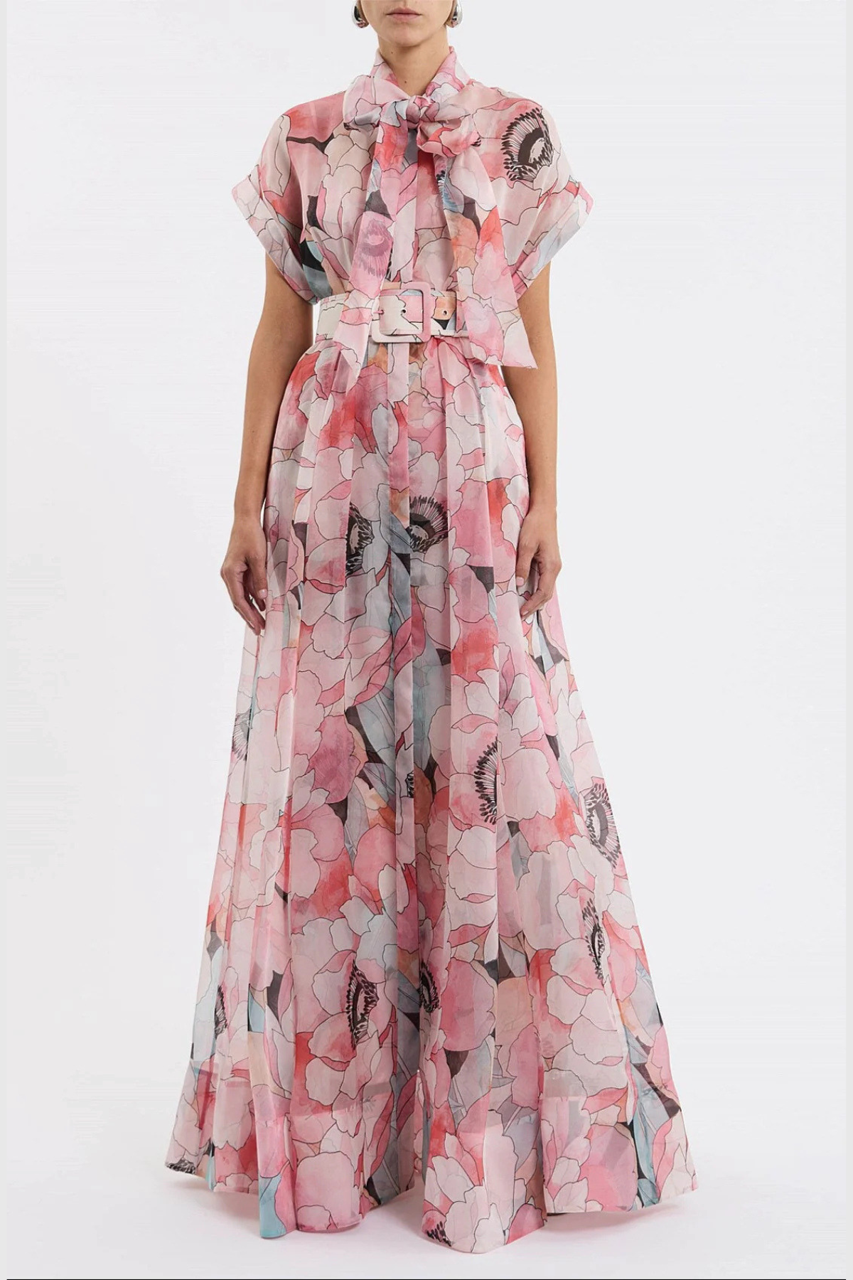 Telina Floral Belted Maxi Dress