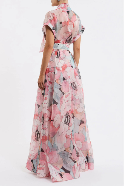 Telina Floral Belted Maxi Dress