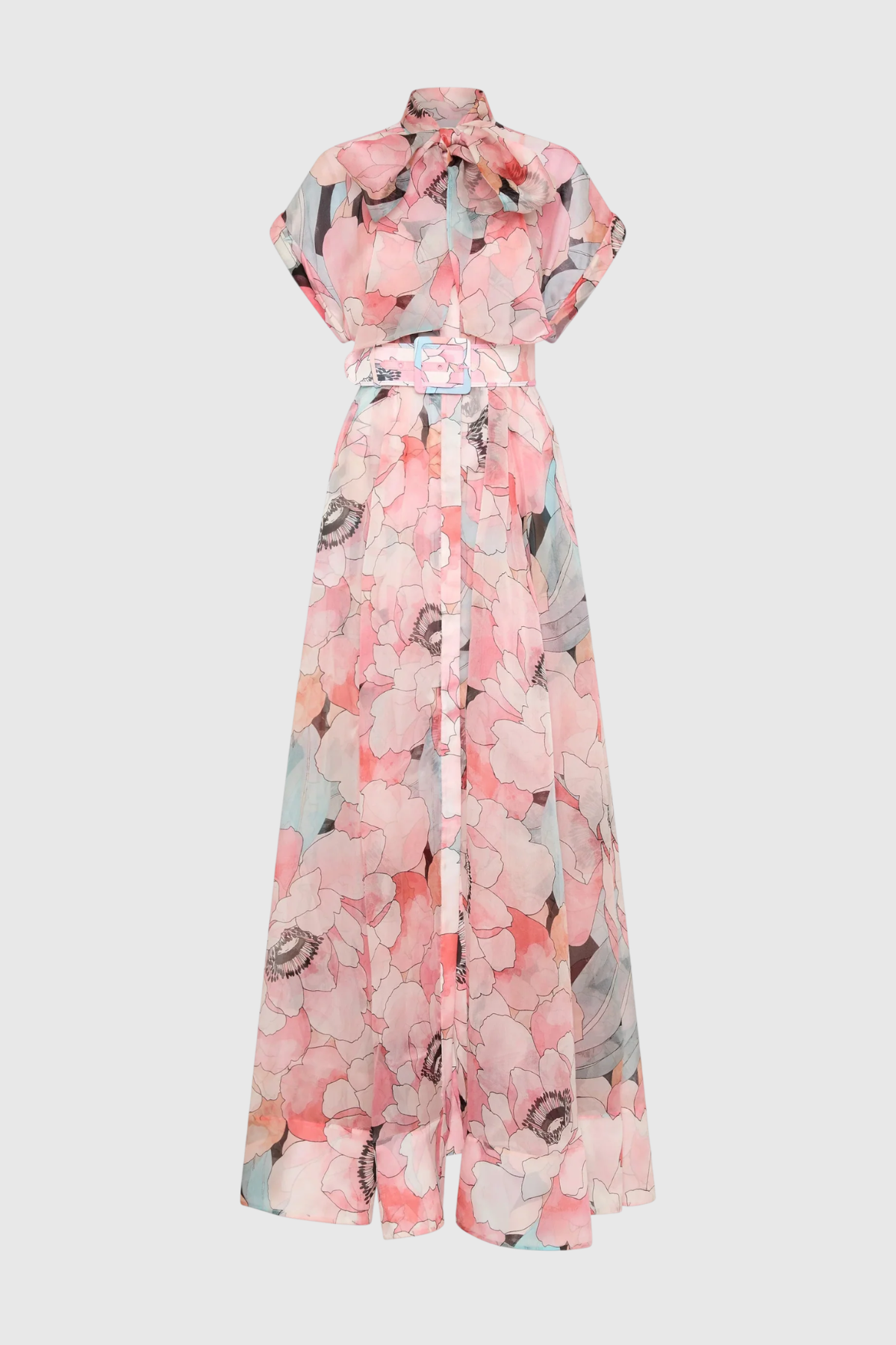 Telina Floral Belted Maxi Dress