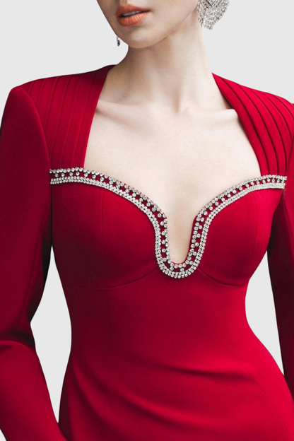 Tesnia Crystal Embellished Maxi Dress