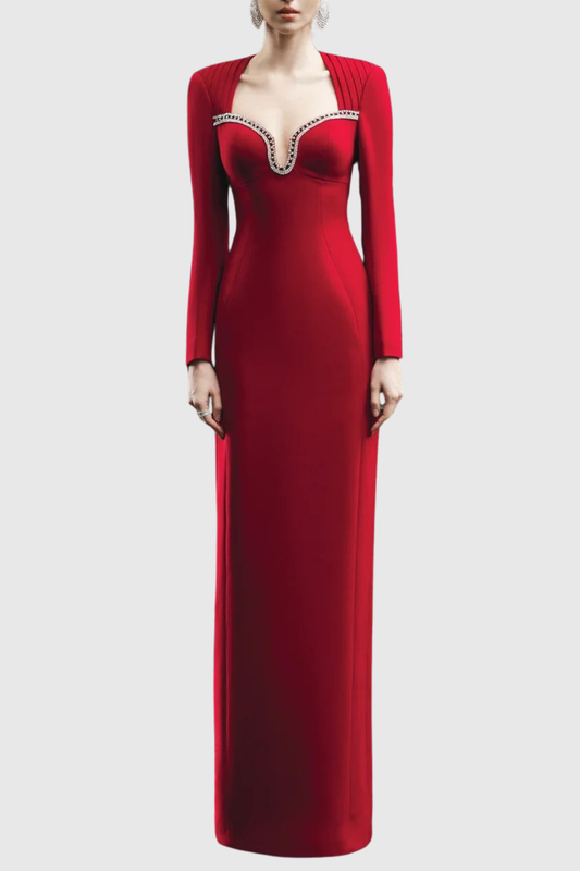 Tesnia Crystal Embellished Maxi Dress
