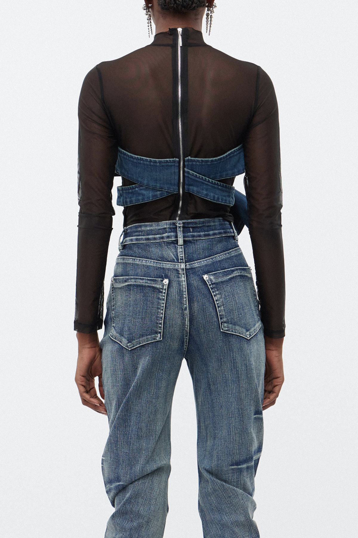 Tessa Bow Denim Top