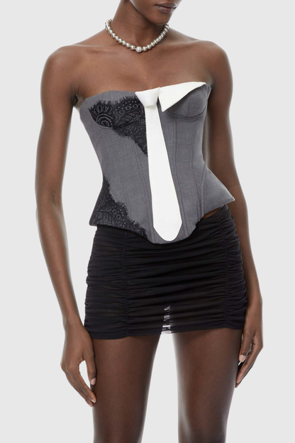Thedara Lace Tie Corset