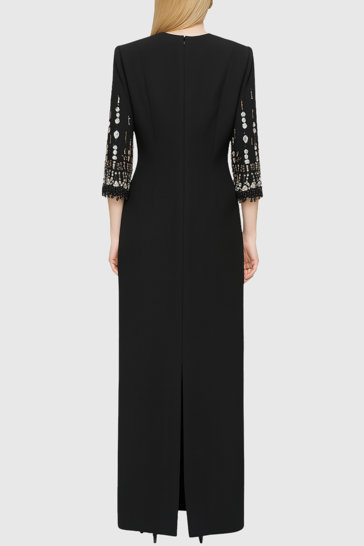 Thista Crystal Embellished Maxi Dress - Black