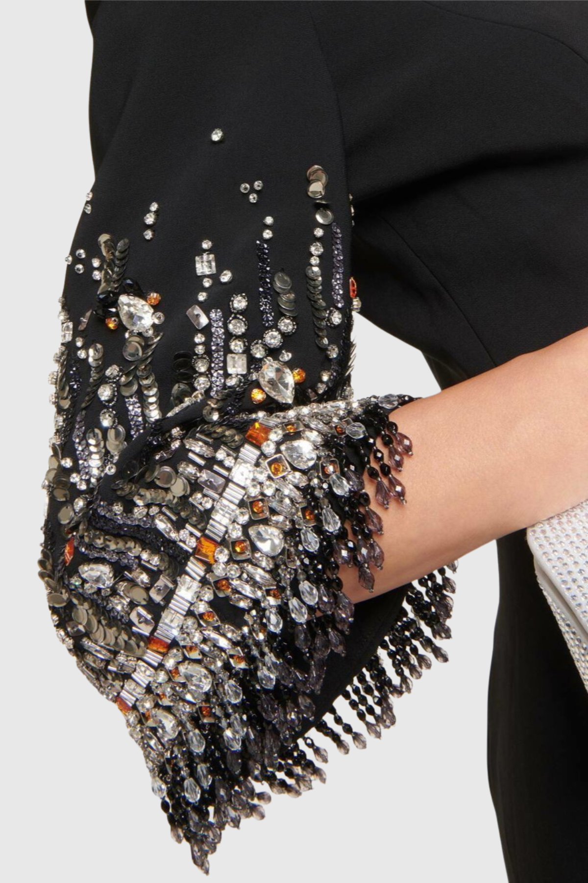 Thista Crystal Embellished Maxi Dress - Black